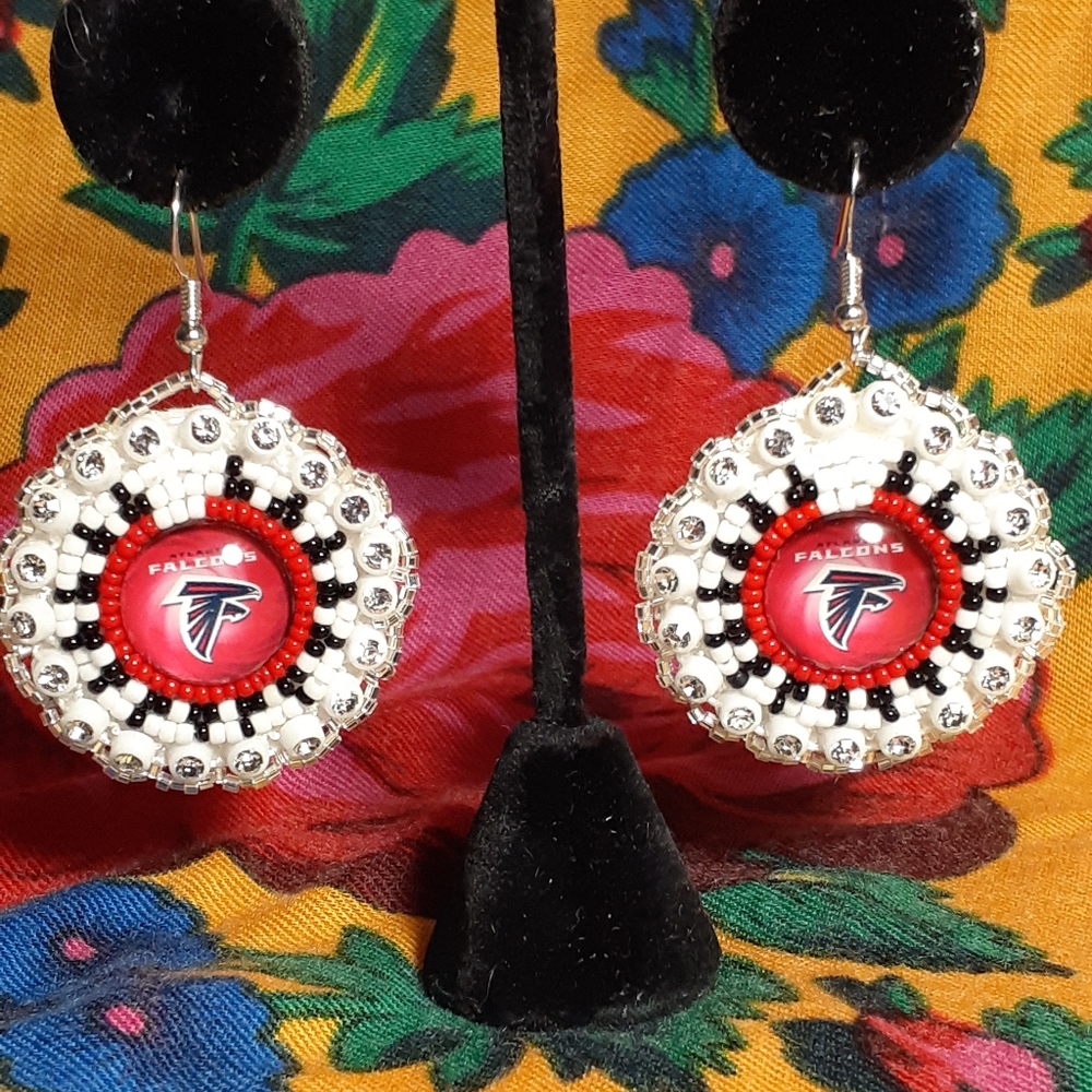 NFL Falcons Native American Pow Wow Earrings